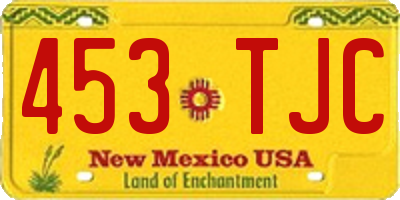 NM license plate 453TJC