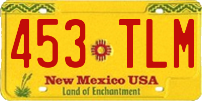 NM license plate 453TLM