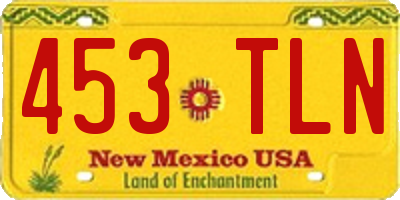 NM license plate 453TLN