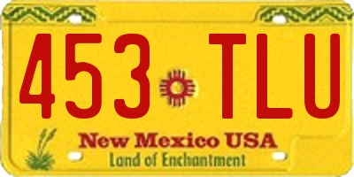 NM license plate 453TLU