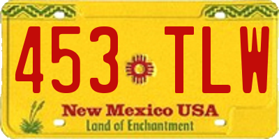 NM license plate 453TLW