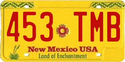 NM license plate 453TMB