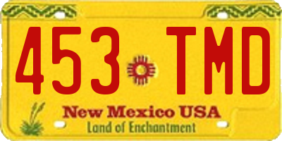 NM license plate 453TMD