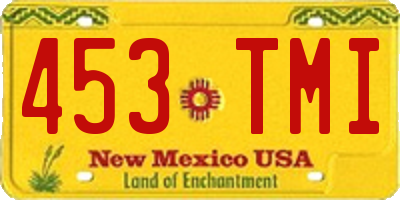 NM license plate 453TMI