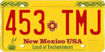 NM license plate 453TMJ