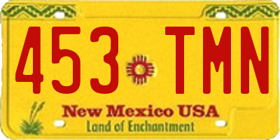 NM license plate 453TMN