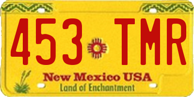 NM license plate 453TMR