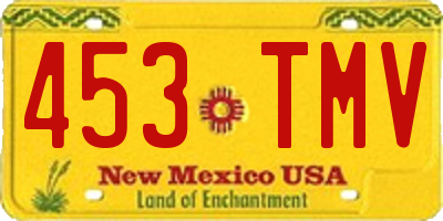NM license plate 453TMV