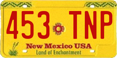 NM license plate 453TNP