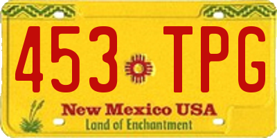 NM license plate 453TPG