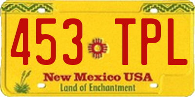 NM license plate 453TPL