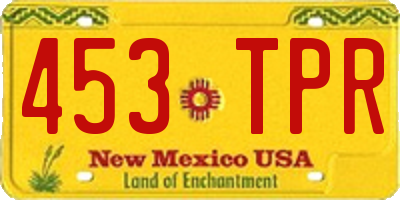 NM license plate 453TPR