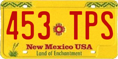 NM license plate 453TPS