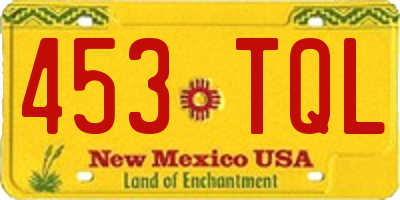 NM license plate 453TQL