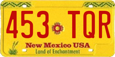 NM license plate 453TQR