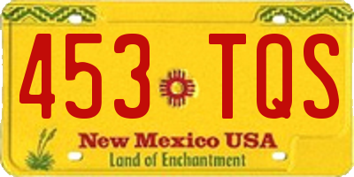 NM license plate 453TQS