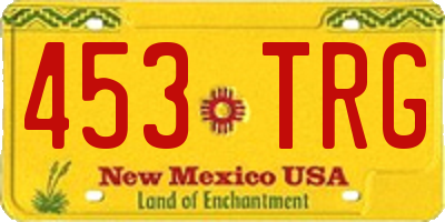 NM license plate 453TRG
