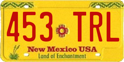 NM license plate 453TRL