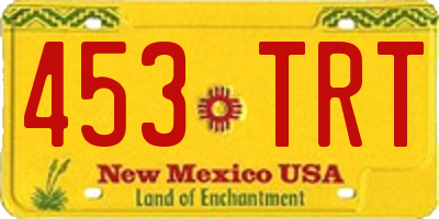 NM license plate 453TRT