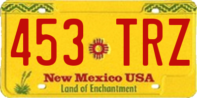 NM license plate 453TRZ