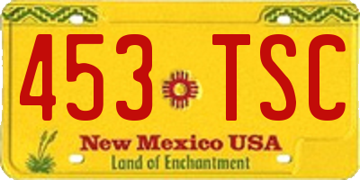 NM license plate 453TSC