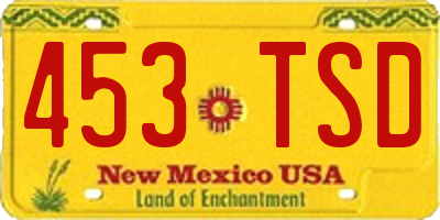 NM license plate 453TSD