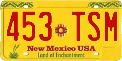 NM license plate 453TSM