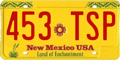 NM license plate 453TSP