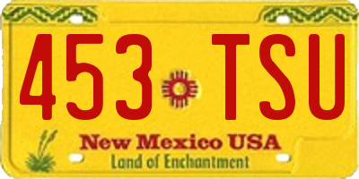 NM license plate 453TSU