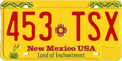 NM license plate 453TSX