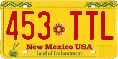 NM license plate 453TTL