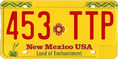 NM license plate 453TTP