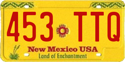 NM license plate 453TTQ