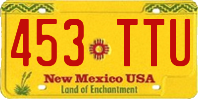 NM license plate 453TTU