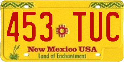 NM license plate 453TUC