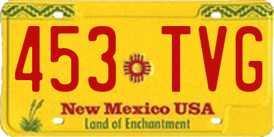 NM license plate 453TVG
