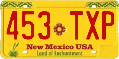 NM license plate 453TXP