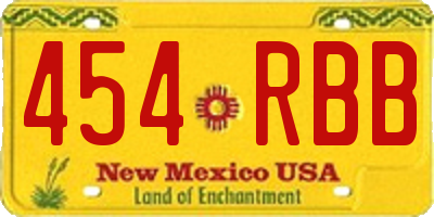 NM license plate 454RBB