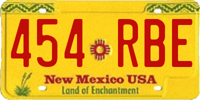 NM license plate 454RBE