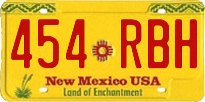 NM license plate 454RBH