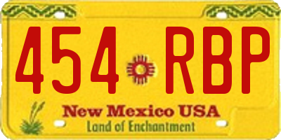 NM license plate 454RBP