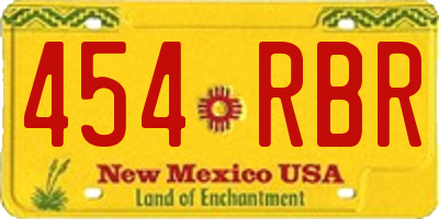 NM license plate 454RBR