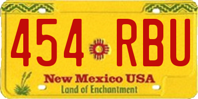 NM license plate 454RBU
