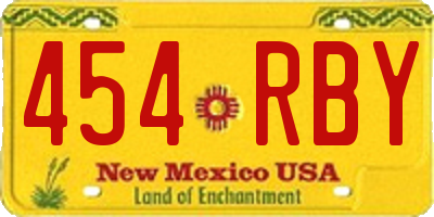 NM license plate 454RBY