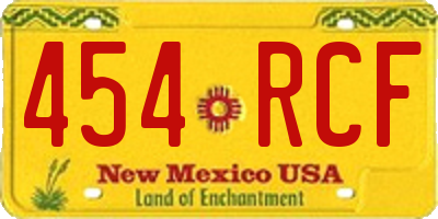 NM license plate 454RCF