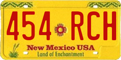 NM license plate 454RCH