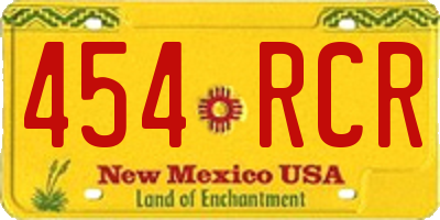 NM license plate 454RCR