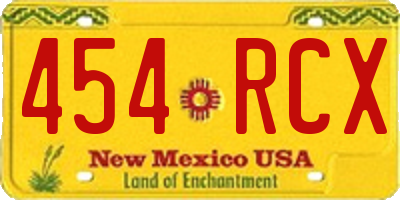 NM license plate 454RCX