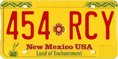 NM license plate 454RCY