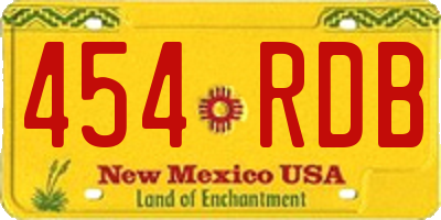 NM license plate 454RDB